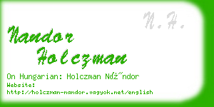 nandor holczman business card